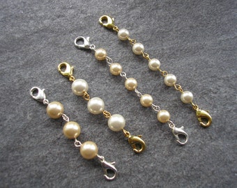 Pearl Necklace Extender With LOBSTER CLAW Clasps, Pearl Extender, Necklace Lengthener, Gold Extender, Silver Extender, Necklace Extender