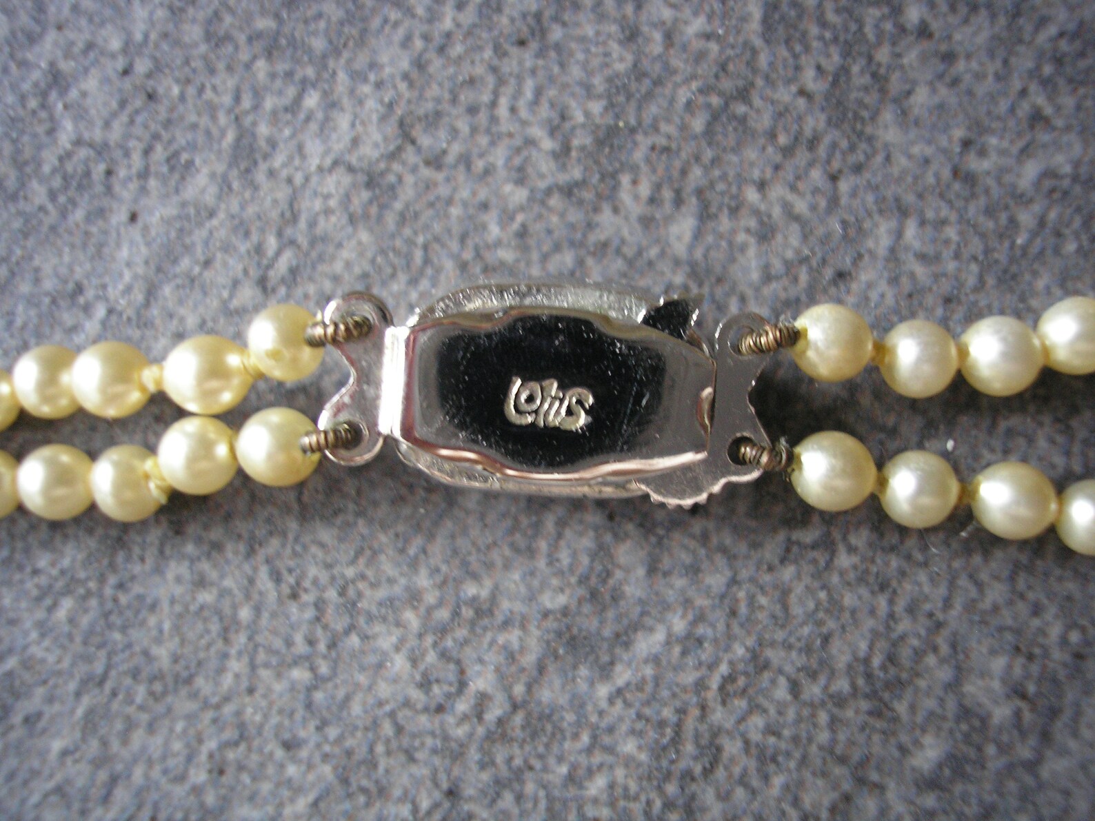 LOTUS Pearl Necklace 2 Strand Lotus Pearls Vintage Lotus Etsy