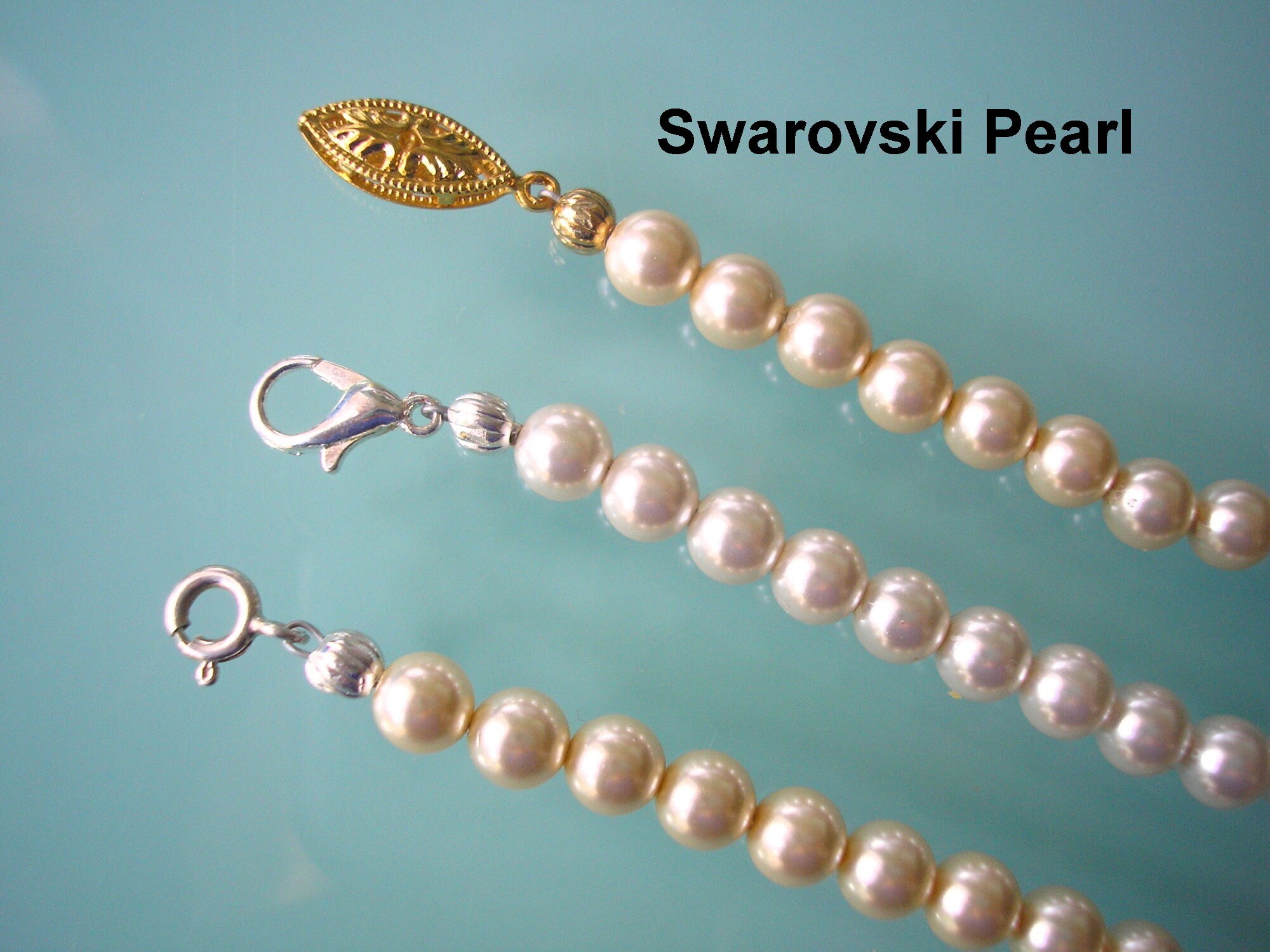 Pearl Necklace Extender Choice of Clasp SWAROVSKI Pearl Etsy UK
