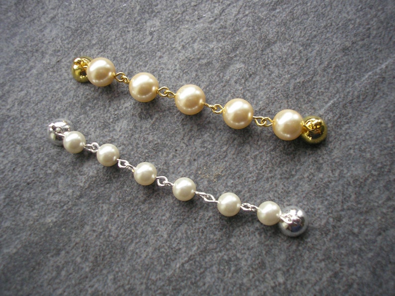 Pearl Necklace Extender With MAGNETIC Ball Clasp, MAGNETIC Ball Clasp Extender, Pearl Necklace Extension, Necklace Lengthener image 1