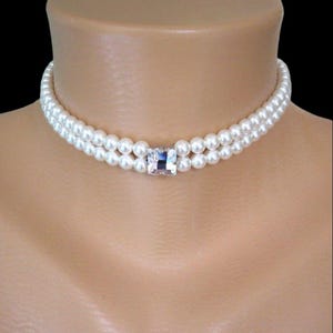 2 Strand Pearl Choker, MORE COLOURS, PRECIOSA Pearl Choker ,Custom Necklace, Bridal Choker, Wedding Jewelry, Prom, Bridal Necklace
