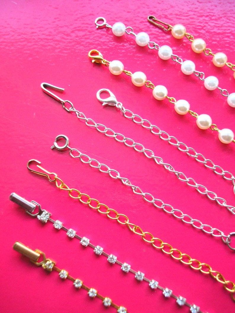 Rhinestone Necklace Extender COLORED GOLD Extender Foldover Etsy UK