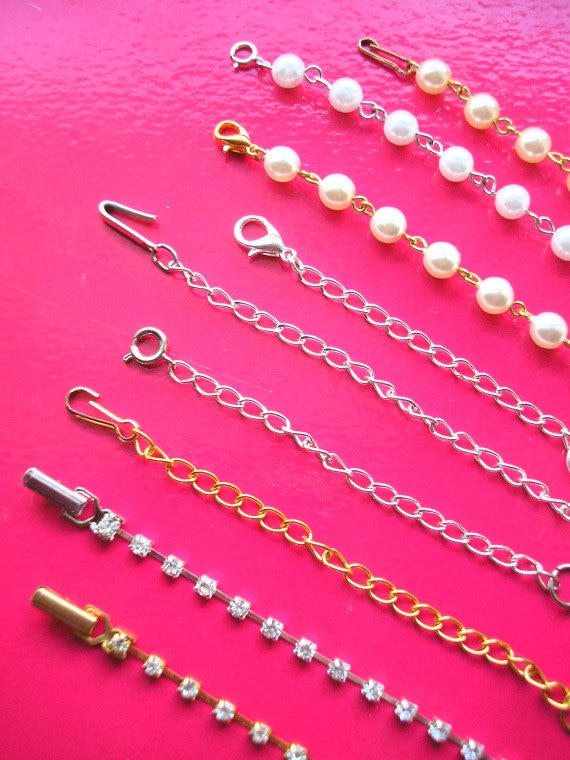 Rhinestone Necklace Extender COLORED GOLD Extender Foldover Etsy UK