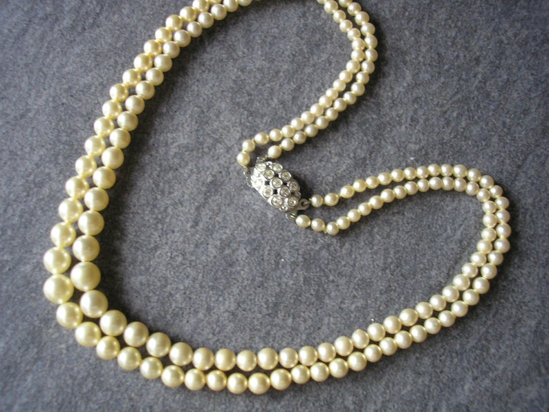 LOTUS Pearl Necklace in Original Box 2 Strand Lotus Pearls Etsy UK