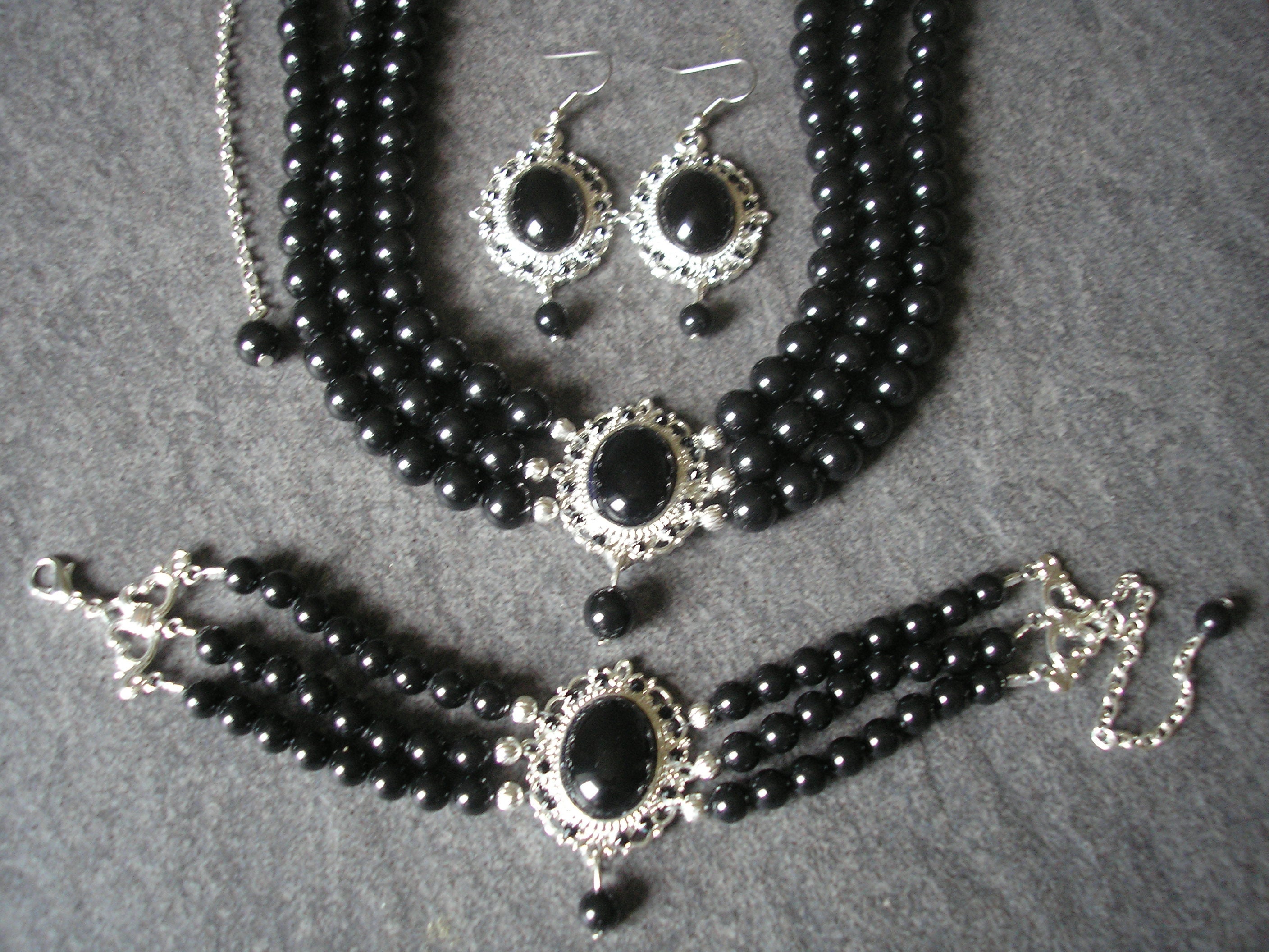 [BLACKMUSE] 925Silver☆Pearl color mix choker Pearl Necklace, Fairy Aesthetic Victorian Jewelry, Handmade