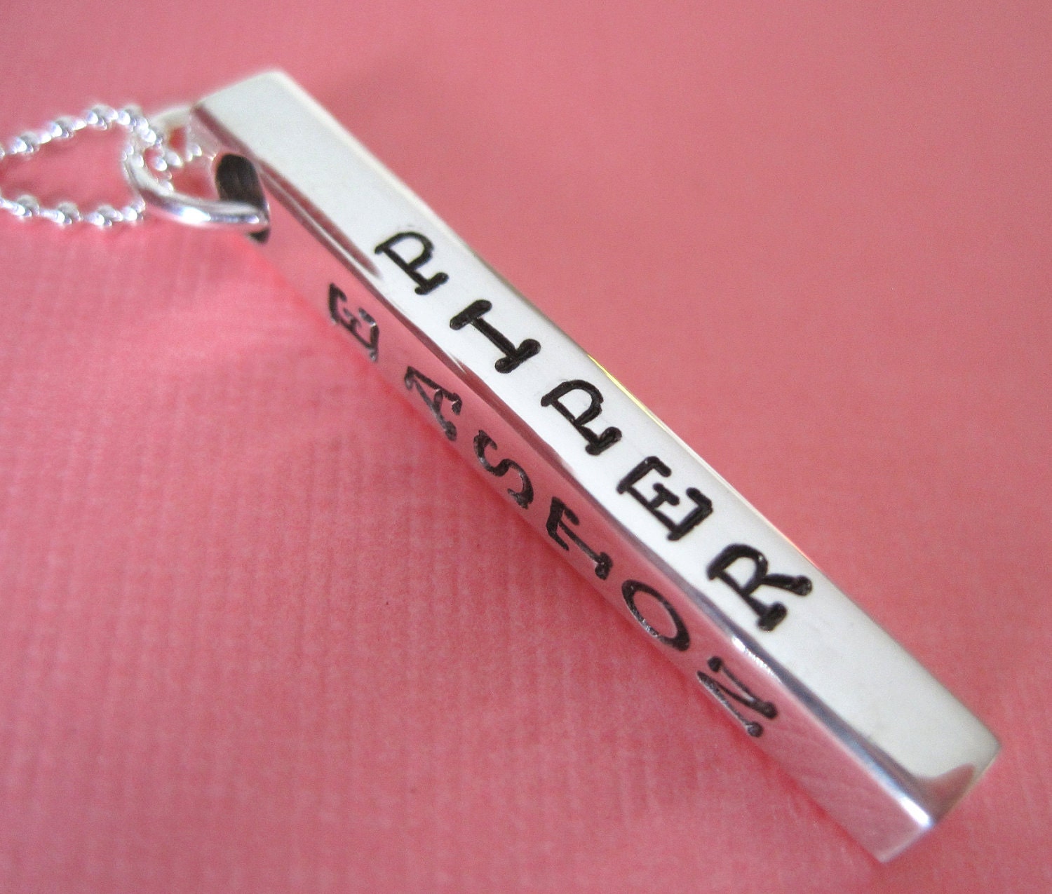 Hand Stamped Jewelry - Personalized Hand Stamped Sterling Silver Soli…