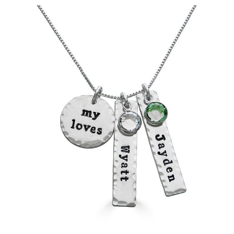 Sterling Silver My Loves Personalized Necklace-my boys, my blessings, my little loves. Perfect Gift for Valentines, Birthdays, Mother's Day image 4