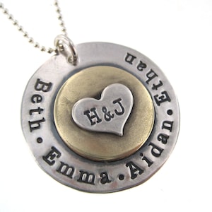 Family Keepsake Necklace- Personalized Hand Stamped Jewelry- Perfect Christmas, Mother's Day, Anniversary Gift!