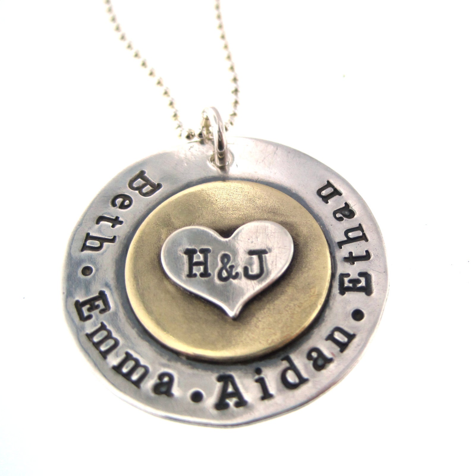 Family Keepsake Necklace Personalized Hand Stamped Jewelry Etsy