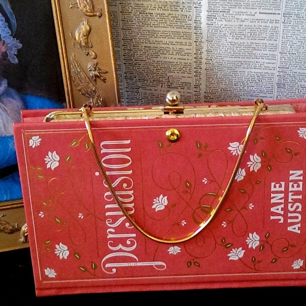 Book Clutch Persuasion by Jane Austen Literary Book Purse Made to Order