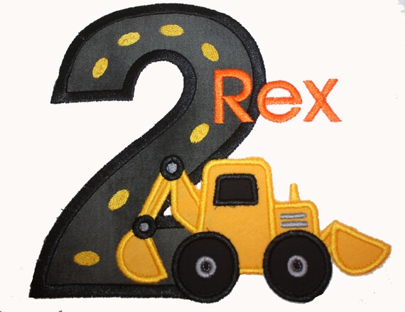 Greatstitch Digger 1st Birthday Shirt Boy 2nd Birthday 3rd Birthday Construction Shirt Il_570xn