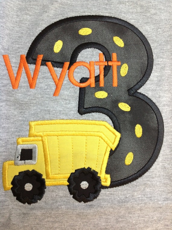 Greatstitch Dump Truck Construction Birthday Shirt 1st Birthday 2nd Birthday 3rd Birthday Il_570xn