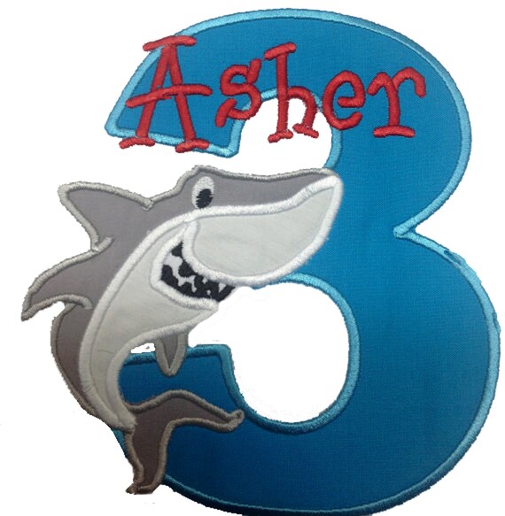 Birthday Shirt GreatStitch Shark Birthday Shirt 1st Birthday 2nd Birthday 3rd Birthday Il_570xn