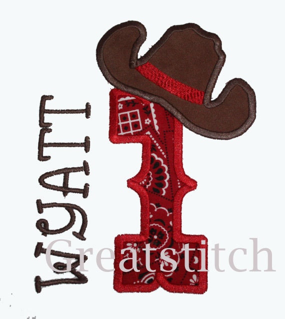 GreatStitch Cowboy Birthday 1st Birthday 2nd birthday 3rd birthday Boy Girl Birthday Shirt Il_570xn
