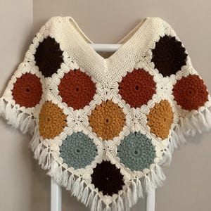 Handmade granny square women’s poncho