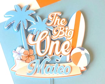 The Big One Cake Topper: Beach 1st Birthday Party Decor