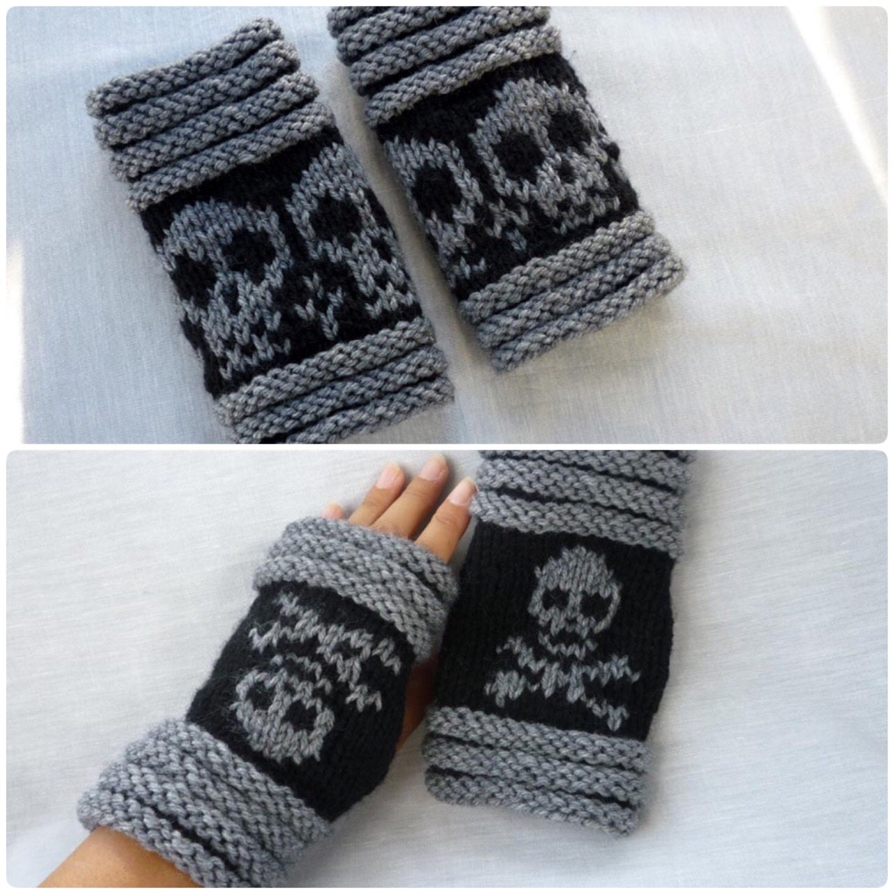 Knitted Wrist Warmer Fingerless Mittensfingerless Gloves Etsy