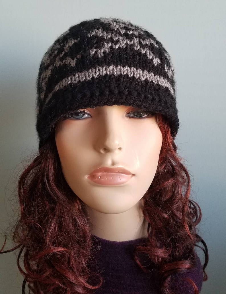 Knit Hat With Skulls/ Unisex Hat / Hand Knitted Skull Cap With Etsy