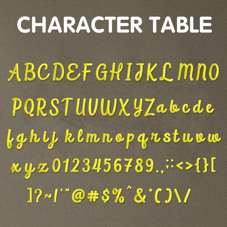 3D Puff Cursive Script Embroidery Font: | BX Font | PES DST Fonts + 5 ...