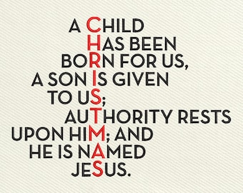 Christian Christmas Embroidery Design Bible Verse, Religious CHRISTMAS Embroidery File for Faith Shirt, Instant Download