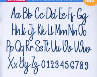 Handwritten Cursive Embroidery Font - 6 Sizes, BX, PES Formats (Instant Download)
