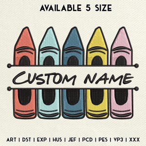 Custom Teacher Name Embroidery Design, Back To School Teacher Embroidery File, First Day School Machine Embroidery, Instant Download