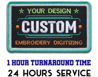 Custom Logo Machine Embroidery Design, Personalized Logo Digitize, Custom Embroidery Digitizing, Custom Company Logo Embroidery File