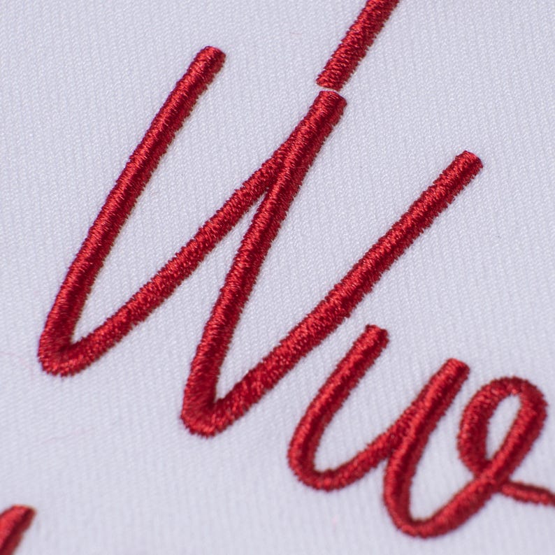 Thread In Cursive BX Cursive Embroidery Font, Handwriting Satin Stitch Alphabet, Thin ...