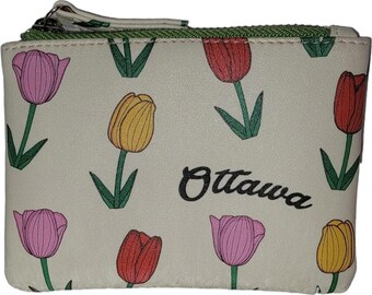 Ottawa Floral Zipper Coin Purse