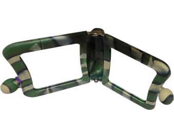Green Camouflage Double Frame Compact Mirror