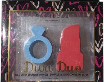 Diva Duo Non-Latex Cosmetic Sponges - Ring & Lipstick Shapes