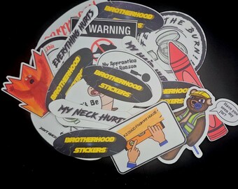 Pacchetto adesivi Brotherhood Stickers / Adesivo per casco / Adesivo per porta pranzo / Adesivo per bottiglia d'acqua / Adesivo per colletto blu / Adesivo sindacale