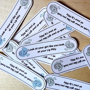 Look At Your Girl like You Look at You Lip Pilly| Hard Hat Sticker | Lunch Box Sticker | Water Bottle Sticker | Blue Collar | Union Sticker