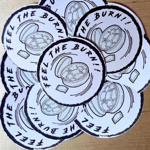 Sentez-vous l'autocollant de brûlure | autocollant pour casque de protection | Sticker boîte à lunch | autocollant bouteille d'eau | Col bleu | Autocollant Union