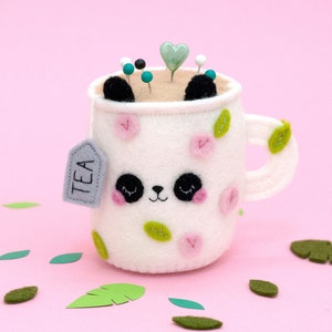 Floral Panda Teacup Pincushion image 1