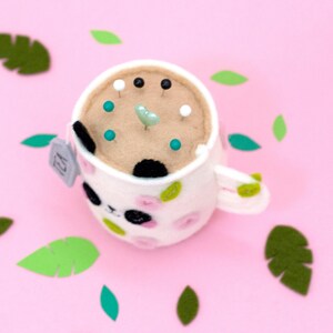 Floral Panda Teacup Pincushion image 3