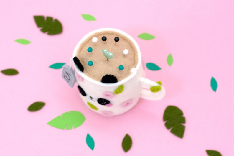 Floral Panda Teacup Pincushion image 3