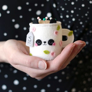 Floral Panda Teacup Pincushion image 2