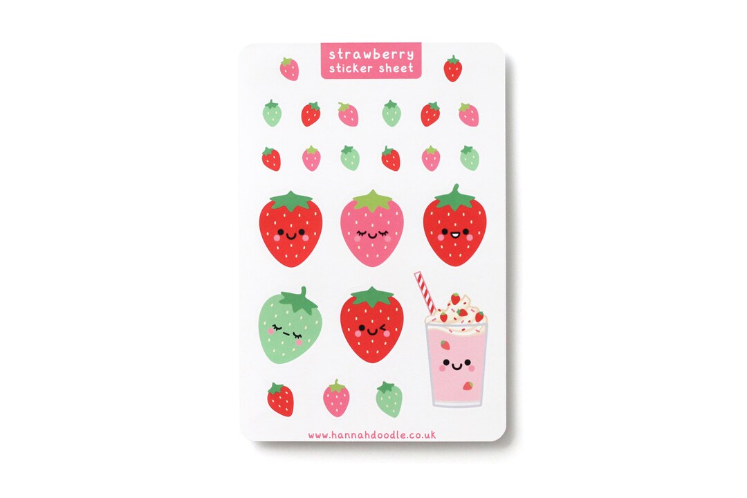 Strawberry sticker sheet — Trinhtoro