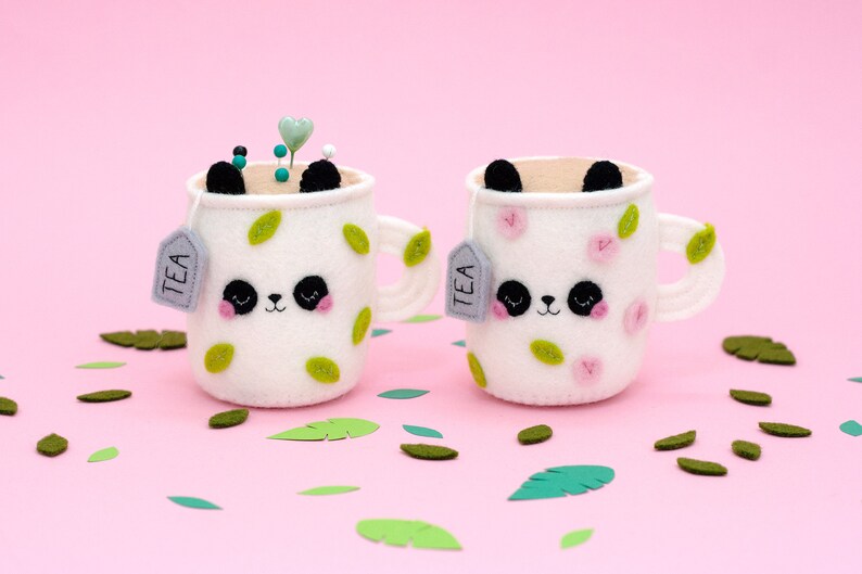 Floral Panda Teacup Pincushion image 6