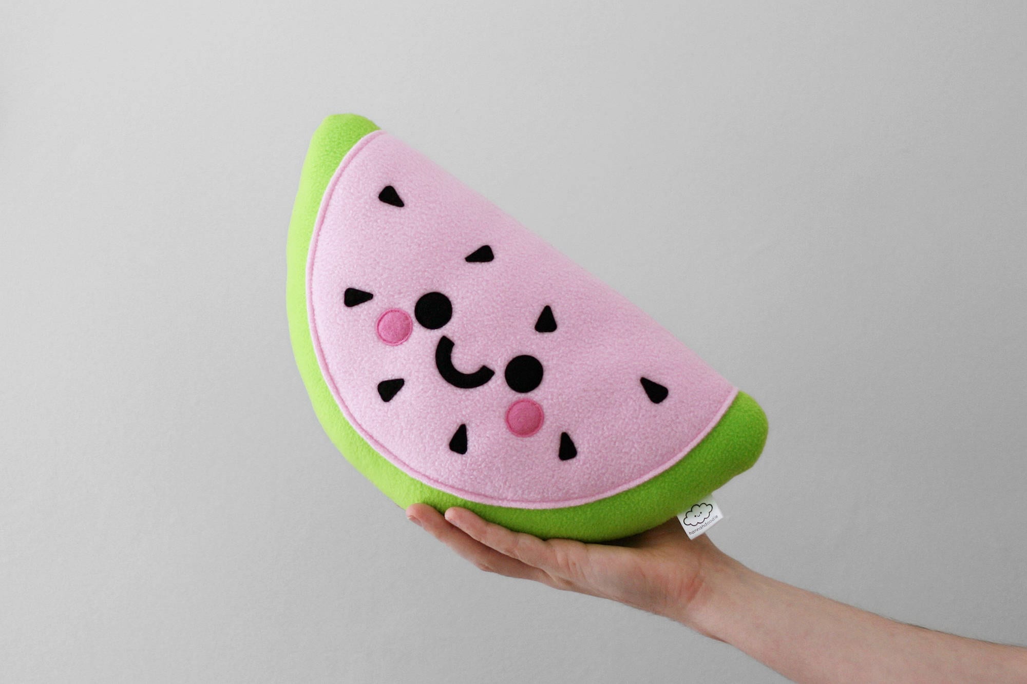 Pastel Pink Watermelon Plushie | Etsy Red Watermelon Plush Pillow – hannahdoodle