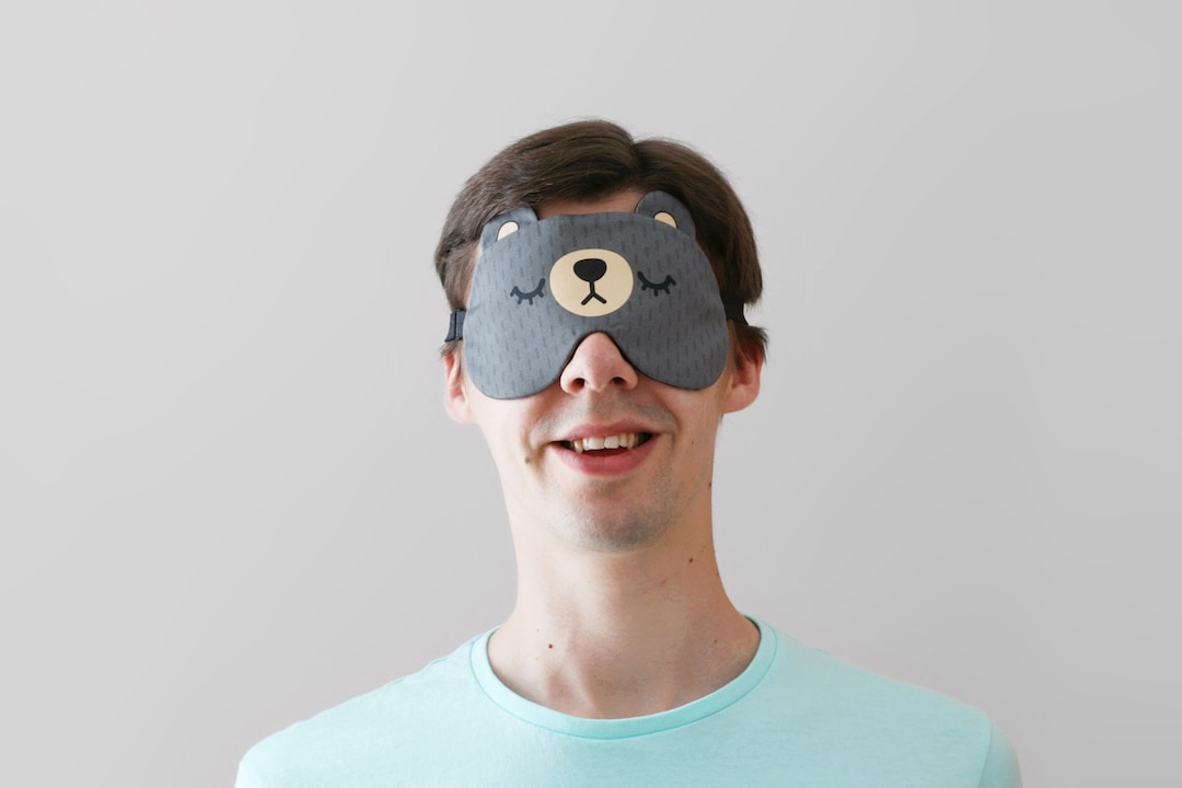 Bear Sleep Mask Gifts for Men Gifts for Boyfriend Travel Etsy