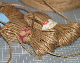 Jute Twine . 15 Yards 3-Ply Twine Packaging Supplies Rustic Eco-Friendly Thin Rope Biodegradable Package Ties Brown String Gift Wrapping