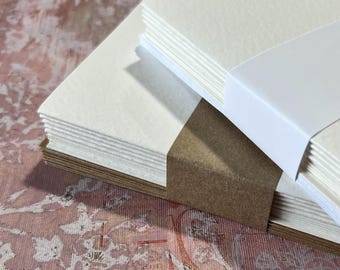 Watercolor Stationery Set (10) ~ A2 (4.25x5.5) folded note cards and envelopes cold press paper 140# art supplies all occasion blank