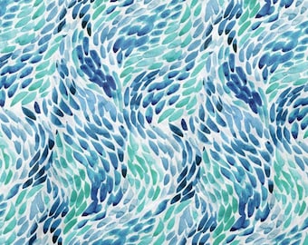 Papel de seda con estampado abstracto azul de vidrio marino, 15 x 20 o 20 x 30 cm, para envolver regalos, con temática oceánica, elegante y tranquilo aspecto de acuarela.