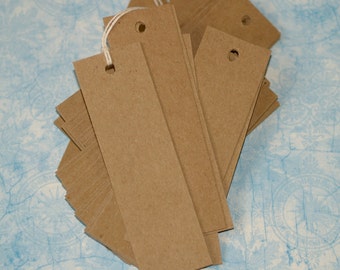 Big Kraft Tags - 1.5" x 5" Chipboard Clothing Tags Craft Show Tags Etsy Seller Supplies Merchandise Product Tags Large Labels
