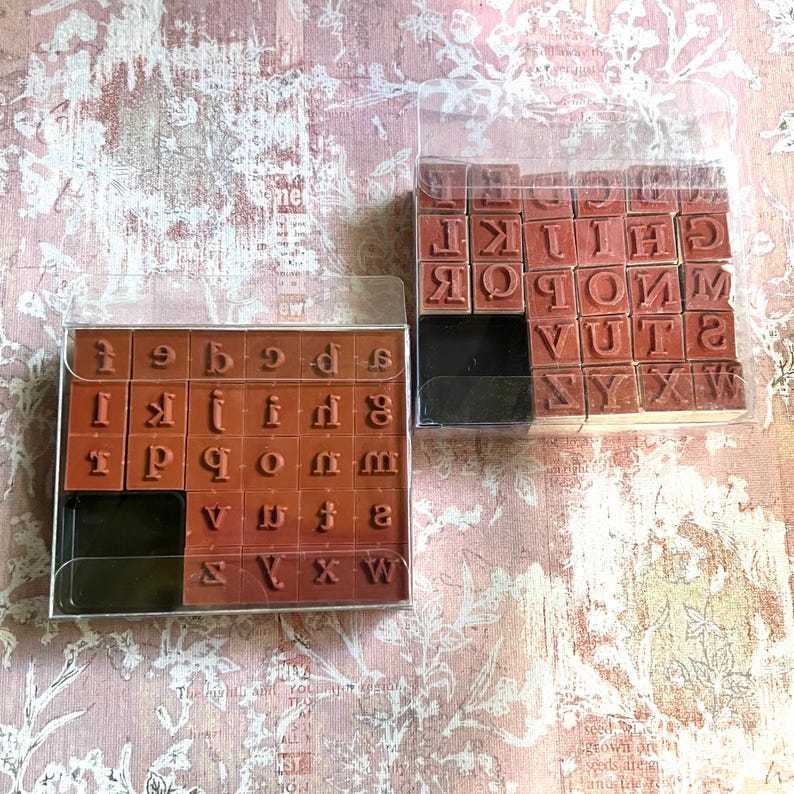 Target Stamps Alphabet Rubber Stamp Set - Times New Roman Small Wood Mounted ...