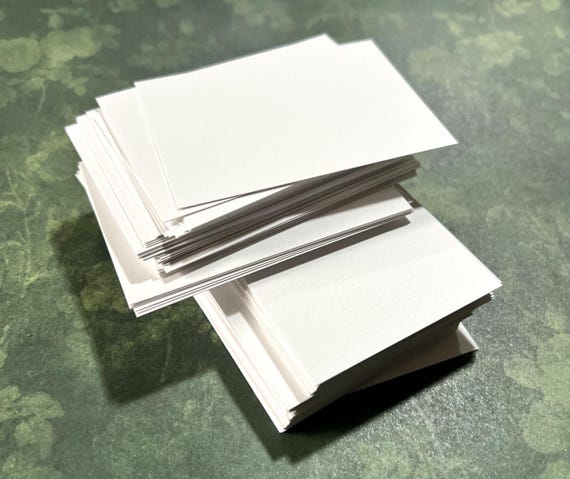 ATC / ACEO Blanks - Strathmore Bristol Vellum or Smooth Art Cards Artist Supplies Acid Free Archival Ink Markers Drawing Bright White Cards
