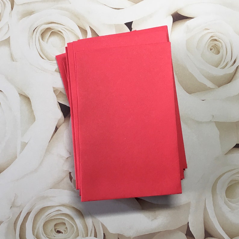 Coin Envelopes . Red Mini Gift Card Size 2.25 X Etsy