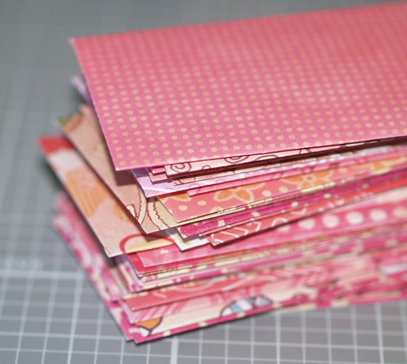 Perfectly Pink ... 20 Mini Envelopes Business Card Size Tiny Small Assortment Gift Enclosures Thank You Notes Wedding Guest Book Alternative image 4